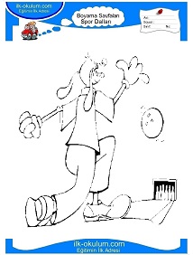 Çocuklar İçin Bowling Boyama Sayfaları 